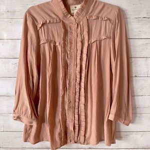 Betsey’s Boutique Shop Blouse.  Size Large.  Color-Blush